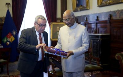 Presidente de la India en visita a la Casa de Bello