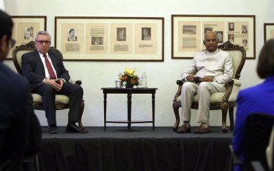 Presidente de la India en visita a la Casa de Bello