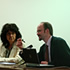 Prof. Milka Castro, directora del Programa de Antropología Jurídica,  junto al decano de Derecho de la U. de Ottawa, Sebastián Grammond. 