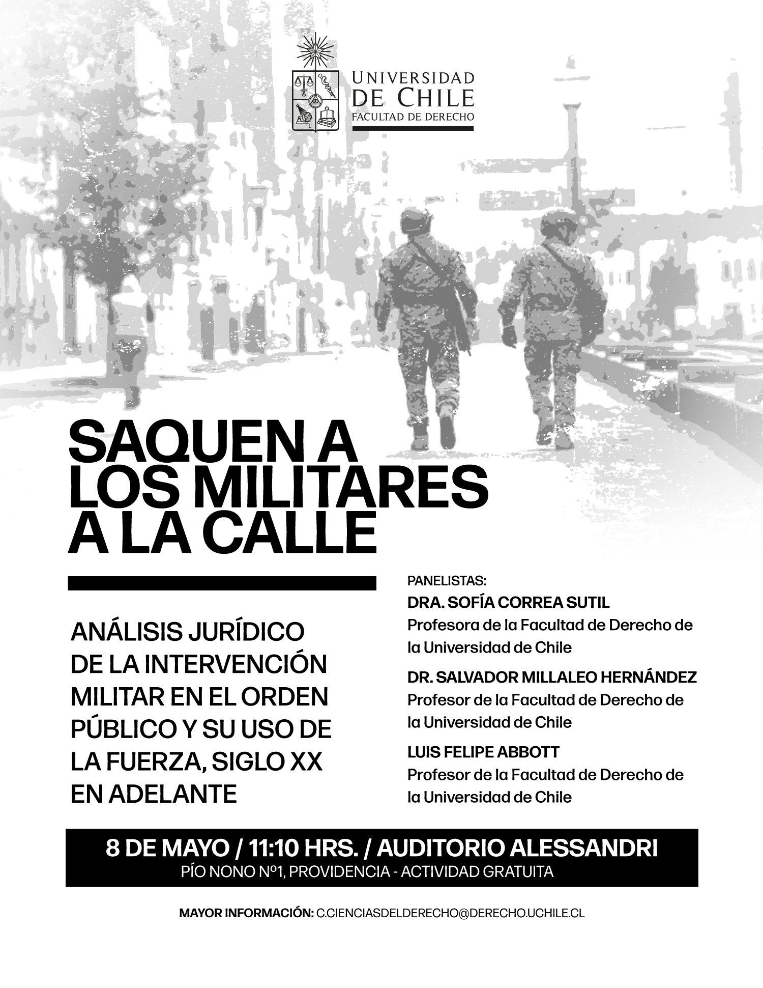 Seminario Saquen a los militares a la calle - Facultad de Derecho -  Universidad de Chile