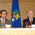 Los profesores Enrique Bacigalupo, Jesús Sánchez Lambás y Vivian Bullemore, director del Departamento de Ciencias Penales. 